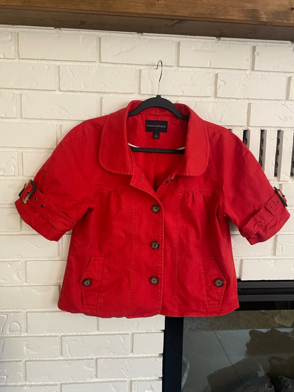 Banana Republic Size Medium Mini Pea Coat Cropped